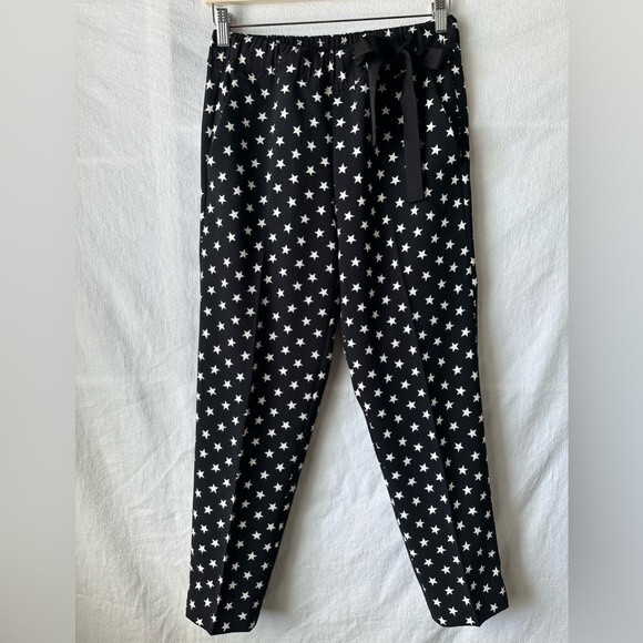 NWOT J. Crew Tie Waist Pull on Pant Star Printed Crepe Size O - Picture 3 of 9